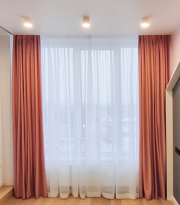 2 штори по 1,5 м ширини. Mікровелюр. Висота 2,7 м. Нові. 6 кольорів. Львів - зображення 3