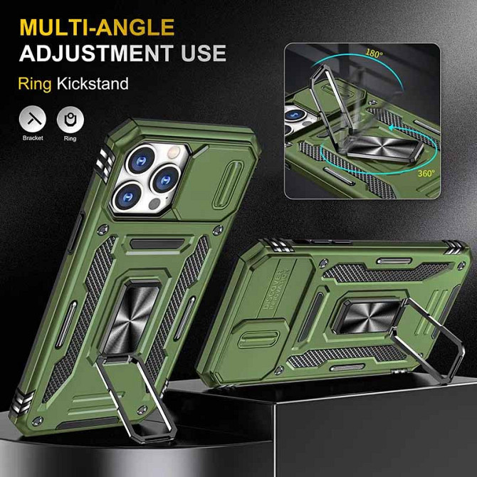 Ударопрочный чехол Camshield Army Ring для Apple iPhone 12 Pro / 12 (6.1") Херсон - зображення 11