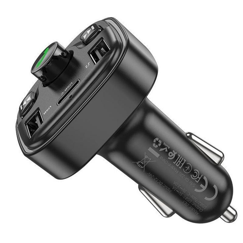 АЗУ FM модулятор Hoco DE5 PD20W+QC3.0 (2USB-A/1C) Херсон - зображення 3