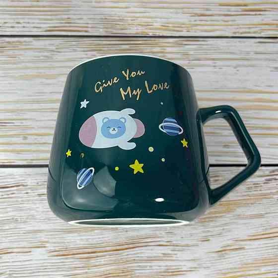 Кружка Ведмедик в ракеті зелений 5827 400 мл Київ