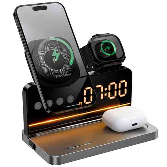 БЗУ Hoco DWQ03 North 4in1 with alarm clock Херсон