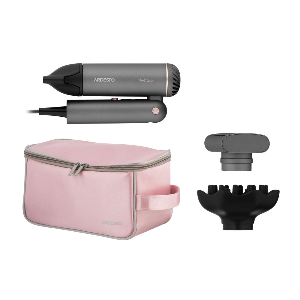 Фен Ardesto Pink Touch HD-R360PT 1300 Вт серый Київ - зображення 7