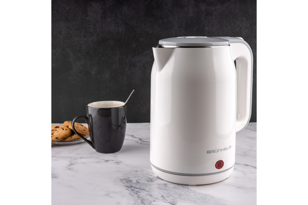 Электрочайник Grunhelm EKS-1864SW 1.8 л белый Київ - зображення 1