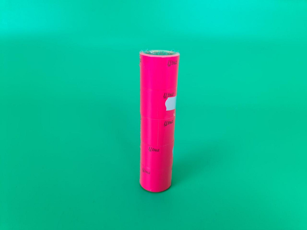 Бумажный ценник большой Малиновый  (р30*40мм) 3,5м (5 шт) Харьков - изображение 1