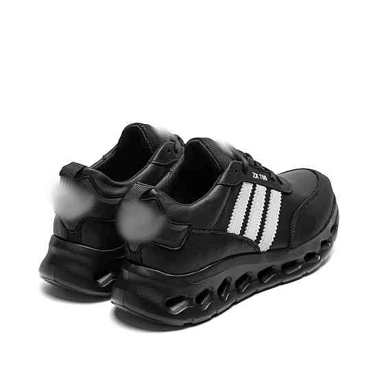 Мужские кожаные кроссовки Clasic Black Київ