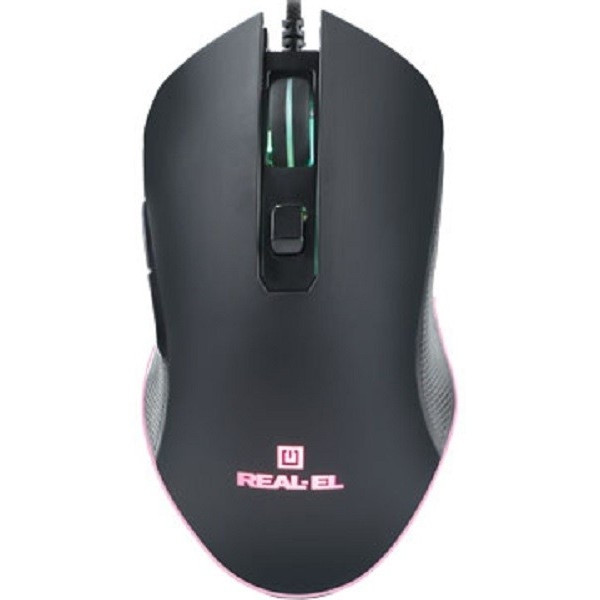 Мишка REAL-EL RM-550 USB Black (EL123200027) Харків - зображення 1
