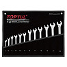 Набор ключей комбинированных (угол 75°) 12шт. 8-22мм (черный чехол) TOPTUL GPAN1201 Харьков
