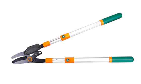 Сучкорез с наковальней MASTERTOOL храповый с алюминиевыми телескопическими ручками 700-1030 мм тефло Харків