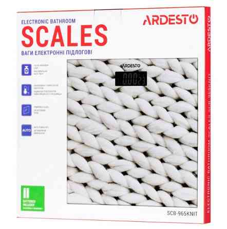 Весы напольные Ardesto SCB-965KNIT 150 кг белые Киев