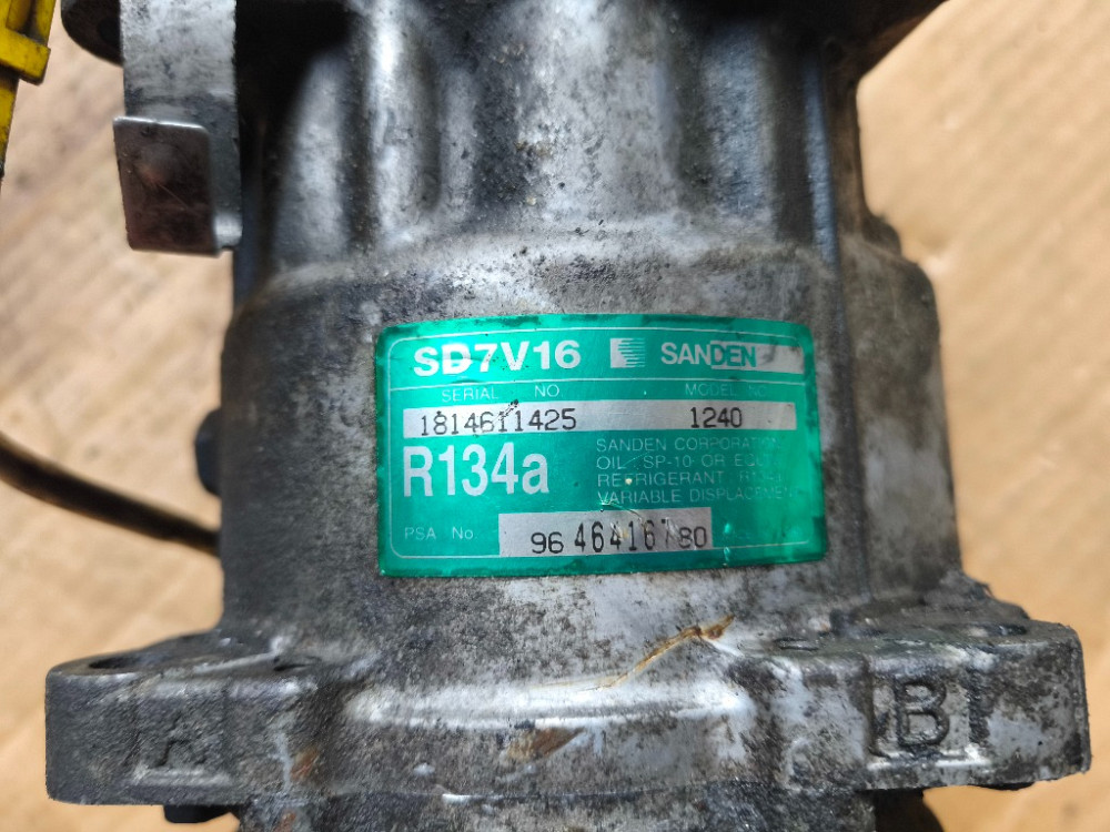 Компрессор кондиционера Peugeot Partner 1.6/1.9/2.0 hdi 1996-2007 (9646416780) Ковель - зображення 3