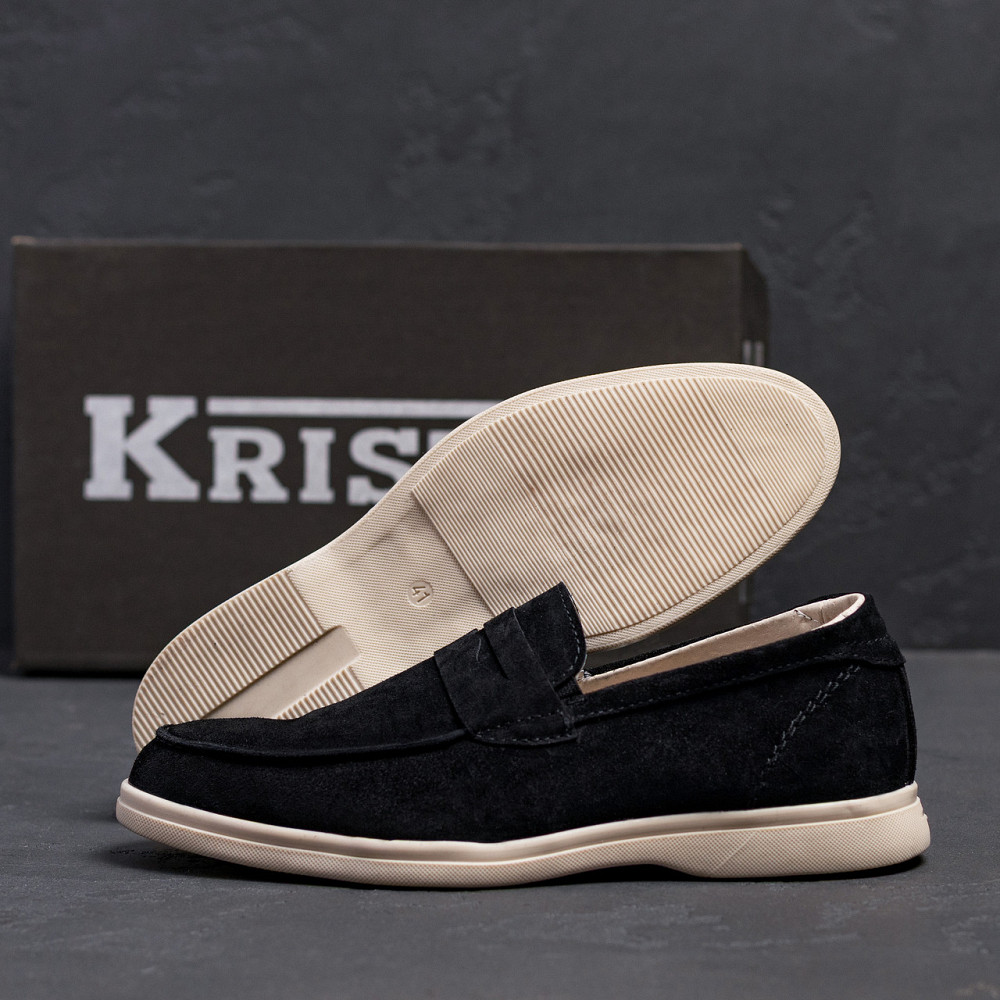 Мужские кожаные лоферы Black Київ - зображення 9