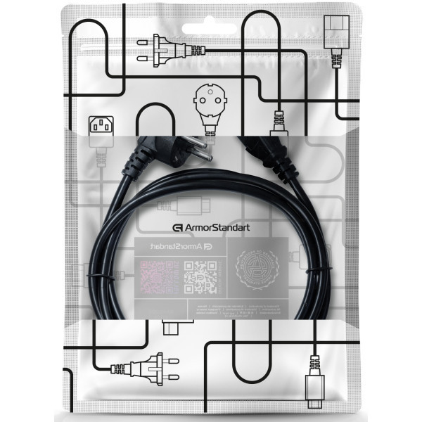 Кабель живлення ArmorStandart CEE 7/7 - С13 1.8м black (ARM73121) (Код товару:42291) Харьков - изображение 2