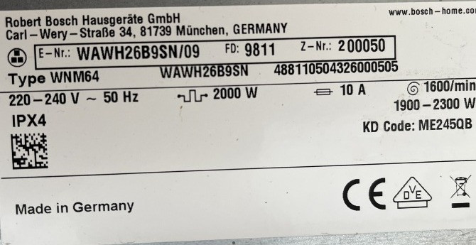 2019рік Пральна стиральная машина Bosch Serie8 I-Dos Made in Germany Бережани - зображення 5