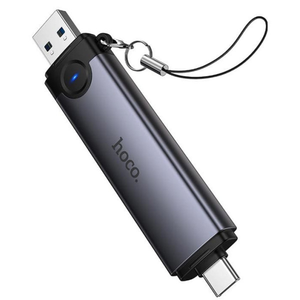 Кардрідер Hoco HB56 3-in-1 (Type-C+USB3.0) Black Харків - зображення 4