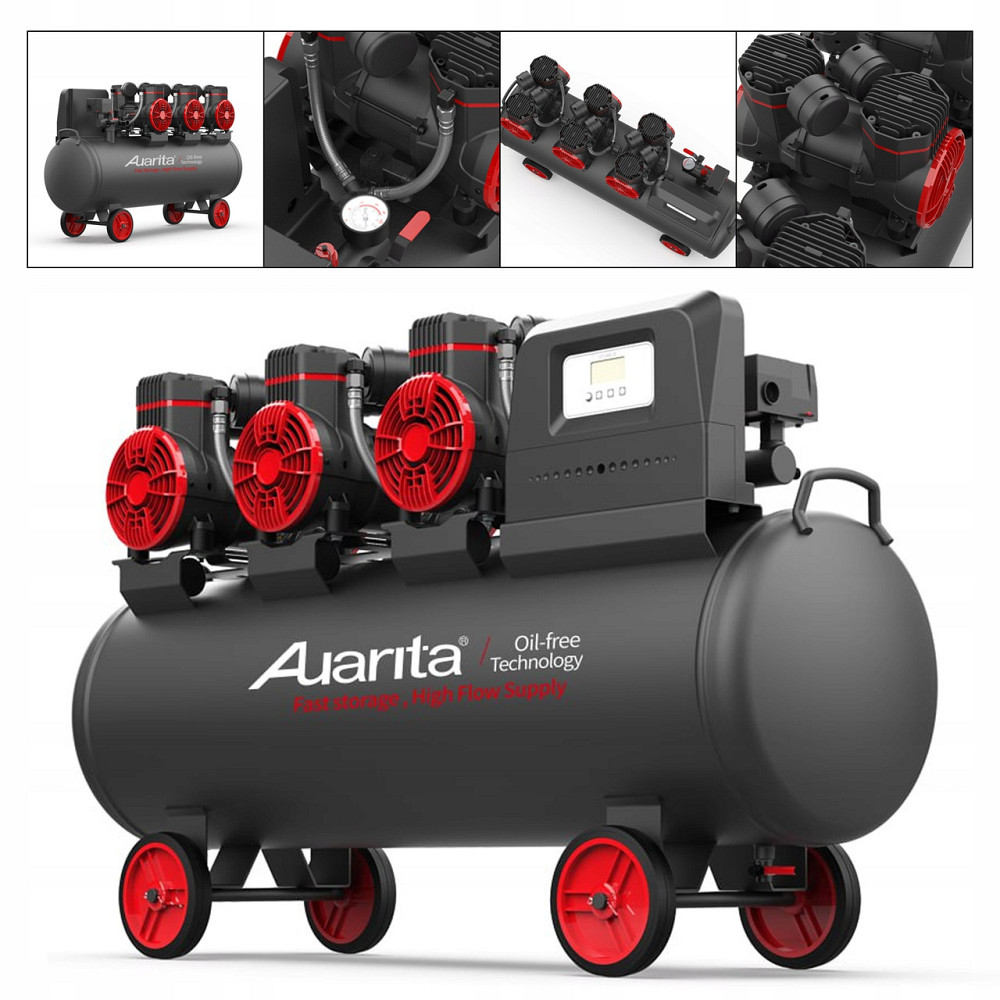 Компрессор безмасляный поршневой 100л, 3х1,45 кВт, 220 В AUARITA 2-1450X3F100-220 Харків - зображення 6