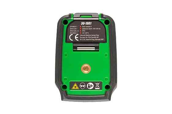 Уровень лазерный MASTERTOOL 30 м ±0.3 мм/м H110°/V110° ±4° GREEN/510 нм класс II IP54 ААх2 сумка 30- Харків