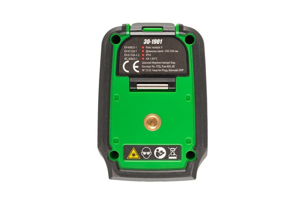 Уровень лазерный MASTERTOOL 30 м ±0.3 мм/м H110°/V110° ±4° GREEN/510 нм класс II IP54 ААх2 сумка 30- Харьков - изображение 5