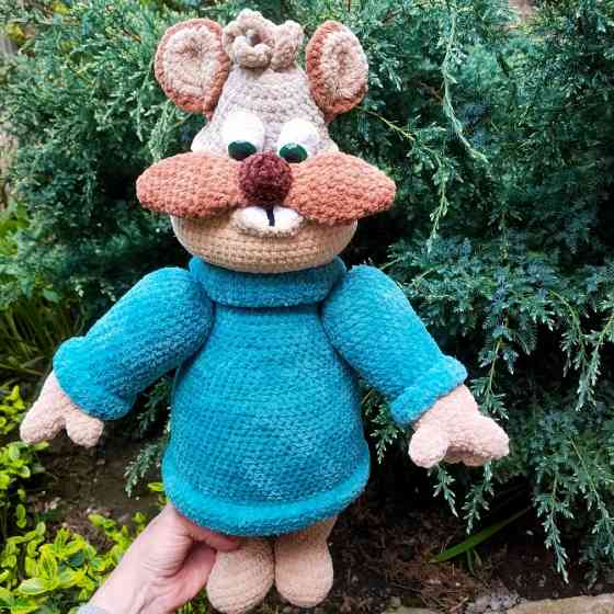 Іграшка мишка Сирогриз в'язана 50 см ручна работа подарунок сувенір hand made Нововолинськ