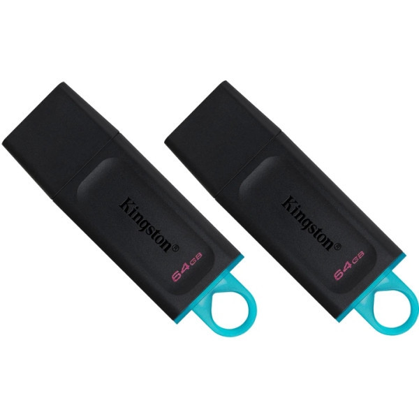 Флеш пам'ять Kingston DT Exodia 64GB USB 3.2 Black/Blue 2 Pieces (DTX/64GB-2P) Харків - зображення 1