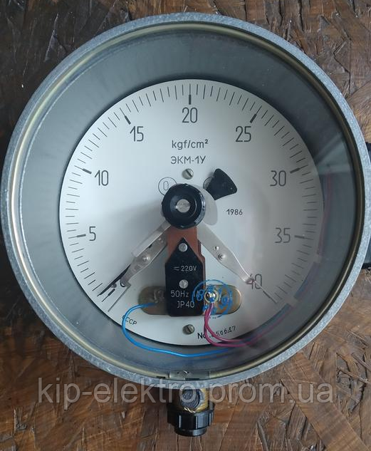 Манометр электроконтактный ЭКМ-1У (0-40 кгс/см2) (ЭКМ, ЭКМ-160, ЕКМ-1У, ЕКМ-2У, ЄКМ-1У, ЄКМ-2У, ЕКМ, Київ - зображення 1