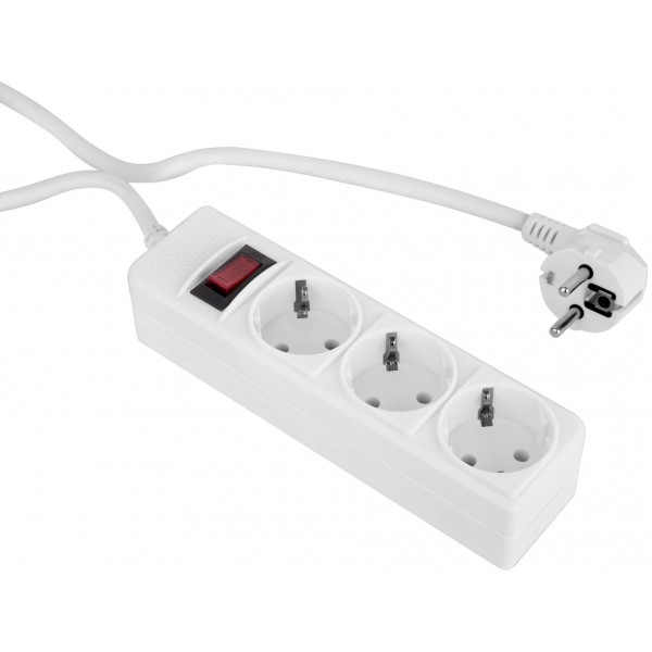 Фільтр живлення ProLogix 3x1.0мм2 мідь 3 розетки 3 м White (PRS-P3CU-30W) (Код товару:34036) Харьков - изображение 6