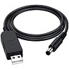 DM Кабель USB - DC 5.5x2.1 12V 1m Black Харків