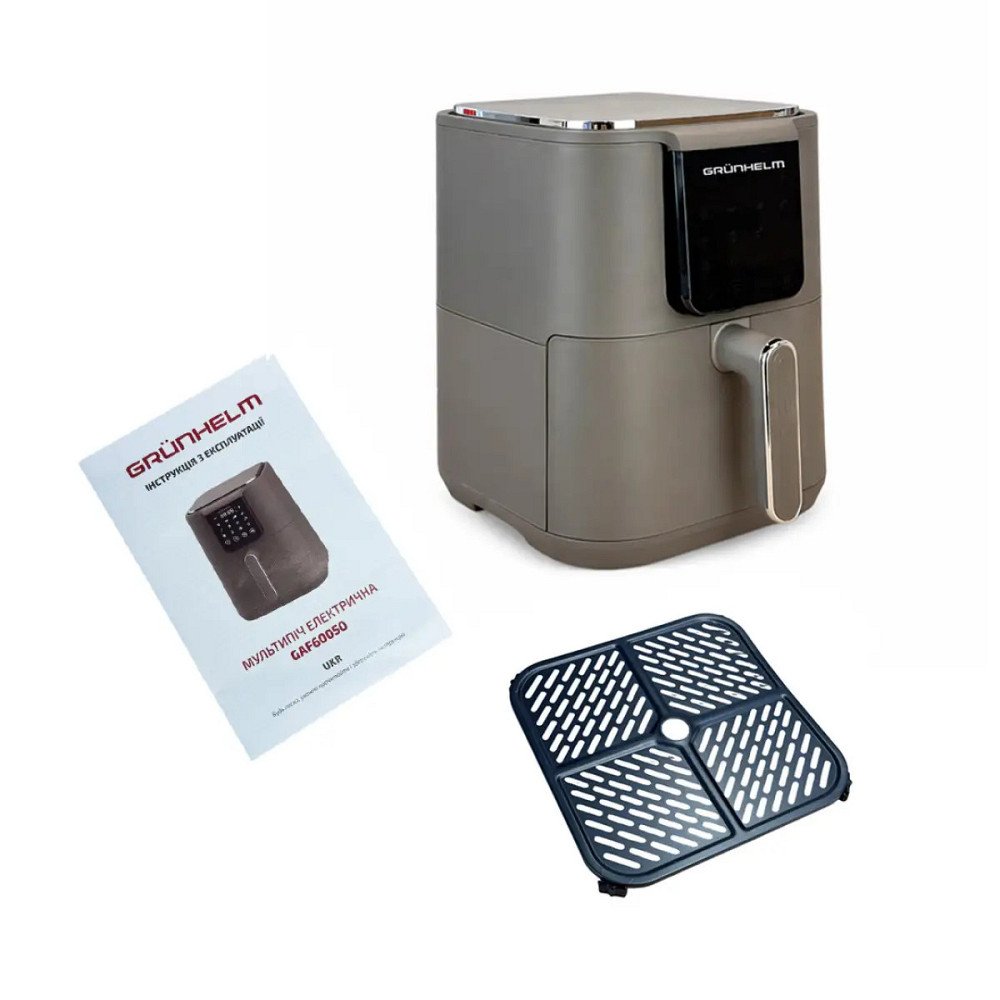 Мультипечь Grunhelm GAF60050 1500 Вт 6 л бежевая Київ - зображення 4