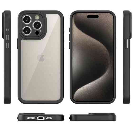 TPU чехол Transparent + Colour 1,5mm для Apple iPhone 15 Pro (6.1") Херсон
