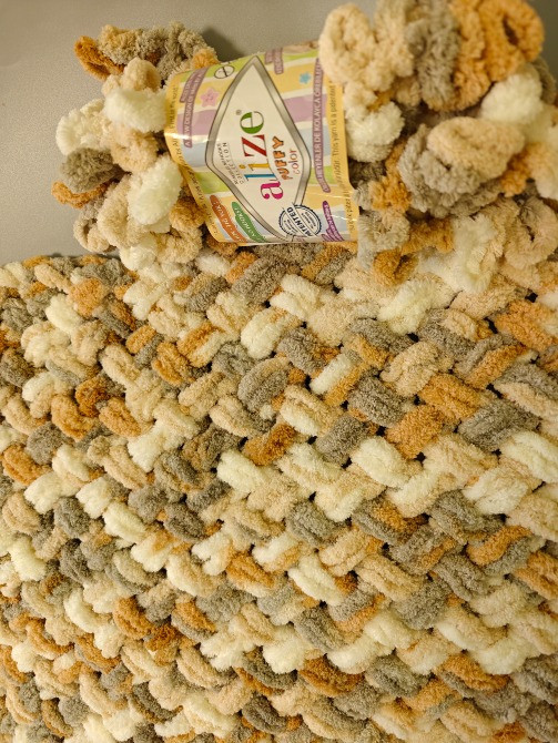 Плед покривало дитячий в'язаний з пряжі Alize Puffy color ручної роботи Handmade Нововолинськ - зображення 7