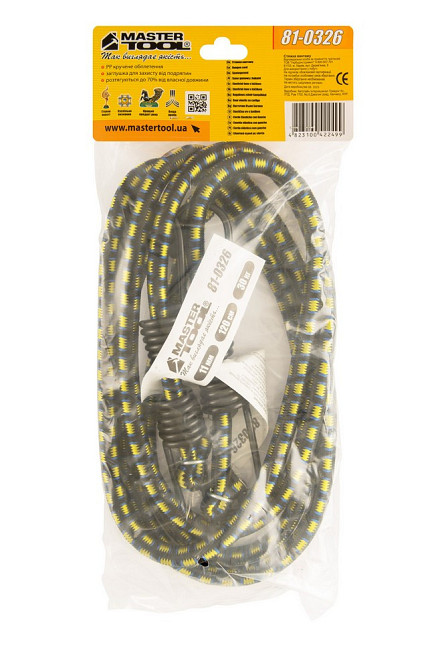 Стяжка груза MASTERTOOL резиновая Ø 11 мм 120 см набор 2 шт 81-0326 Харьков - изображение 4