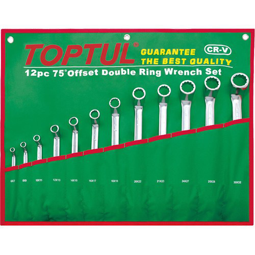 Набор ключей накидных 6-32 мм TOPTUL (угол 75°) 12ед. GAAA1204 Харків - зображення 1