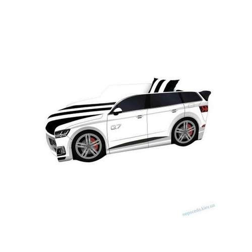 Кровать машинка джип Premium Q7 белая с матрасом Київ - зображення 2