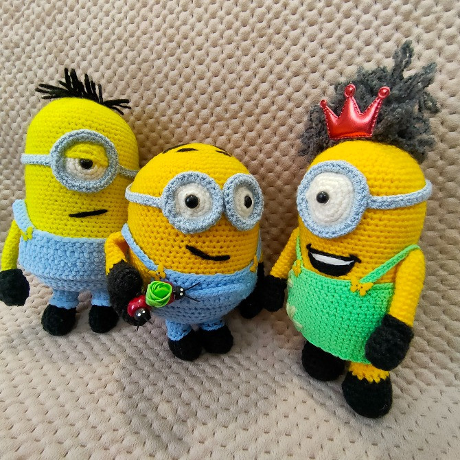 Іграшка м'яка в'язана Міньйон дівчинка Стюарт подарунок сувенір ручна робота hand made Нововолынск - изображение 2