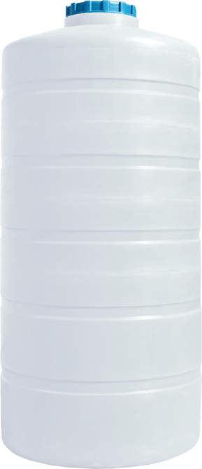 Емкость 1500 л вертикальная ПБ белая Київ - зображення 3