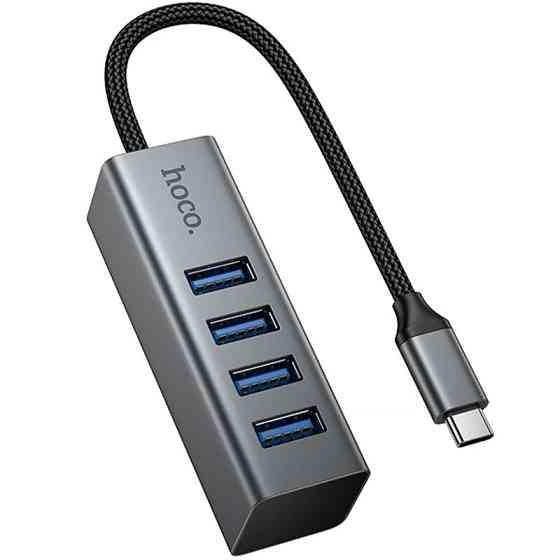 Переходник HUB Hoco HB1C 4in1 (Type-C to 4xUSB 3.0) (0.2m) Херсон