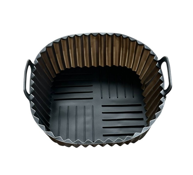 Форма в аерогриль квадртаная силиконовая 19151 22х22х7  см черная Київ - зображення 1