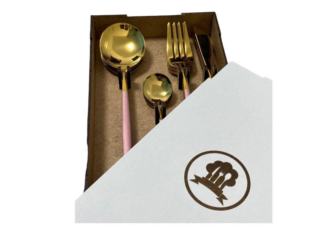 Набор столовых приборов Kitchen розовый на 2 персоны Київ - зображення 6