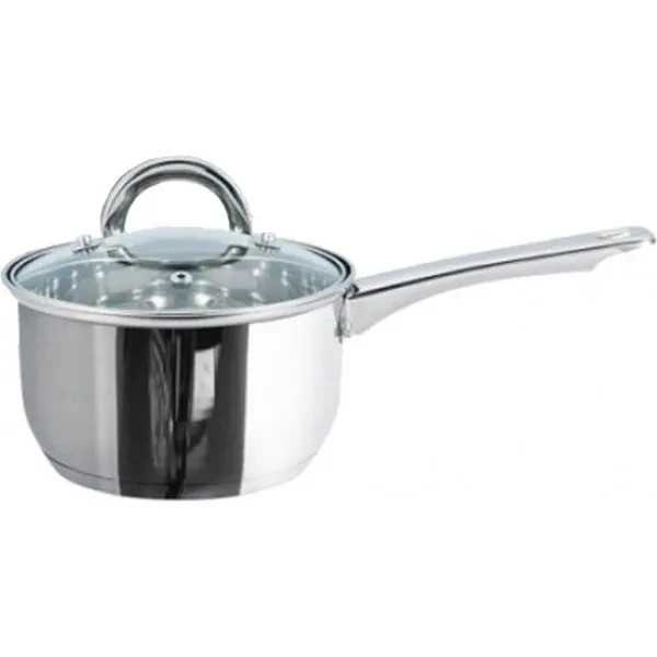 Ківш зі скляною кришкою Gusto Solo GT-1203-14 14 см 0.9 л Киев - изображение 1