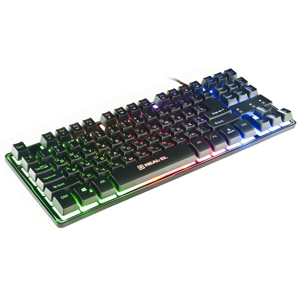 Клавіатура REAL-EL Gaming 8710 TKL USB Black (EL123100030) Харків - зображення 3