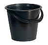 Ведро пластиковое черное 10 л без крышки / хозяйственное Киев