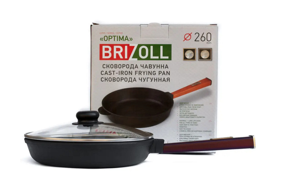 Сковорода універсальна Brizoll Optimа Bordo O2640-P2-C 26х4 см Київ - зображення 1