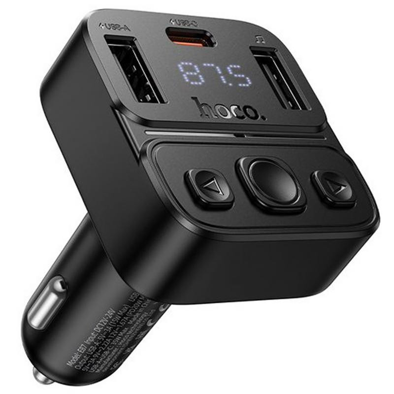 АЗУ FM модулятор Hoco E87 Delta 35W (1USB-A/1C) Херсон - зображення 1