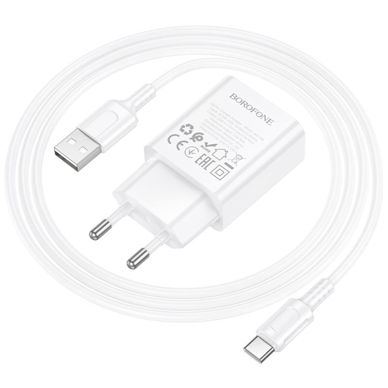 СЗУ Borofone BA110A Lemi 7.5W (1USB-A) + кабель USB to Type-C Херсон - зображення 6