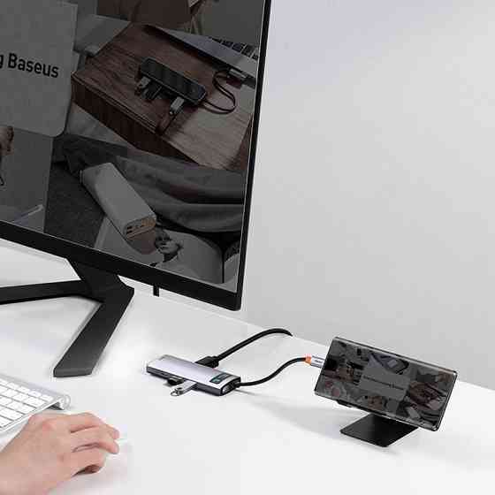 Переходник HUB Baseus Metal Gleam Series Starjoy 7-in-1 Multifunctional (WKWG020113) Херсон