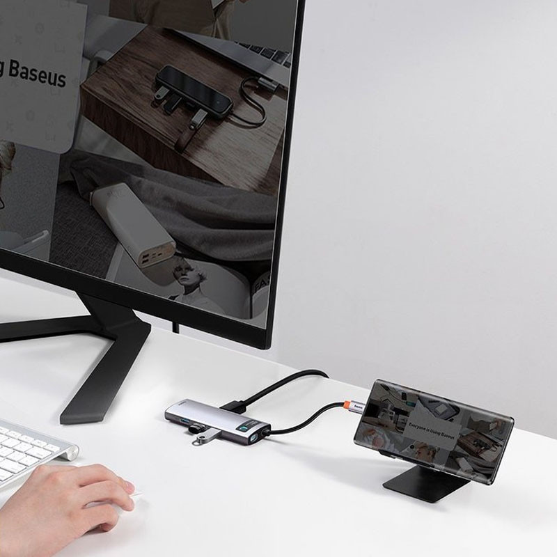 Переходник HUB Baseus Metal Gleam Series Starjoy 7-in-1 Multifunctional (WKWG020113) Херсон - изображение 2