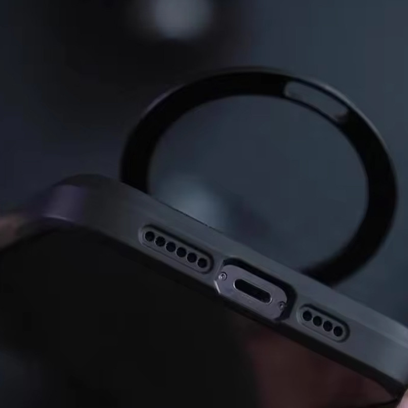 TPU+PC чехол Metal Buttons with MagSafe Carbon Ring для Apple iPhone 15 (6.1") Херсон - зображення 4