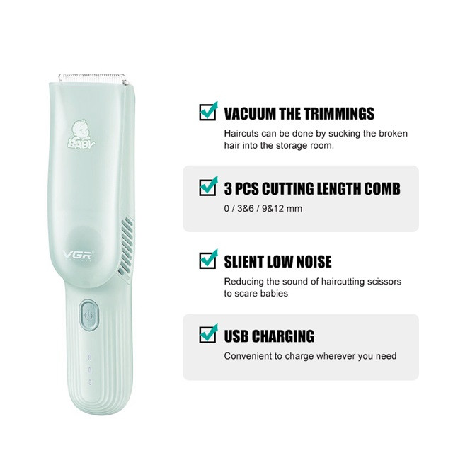 Машинка для стрижки детская VGR V-155 GREEN 5 Вт зеленая Киев - изображение 3