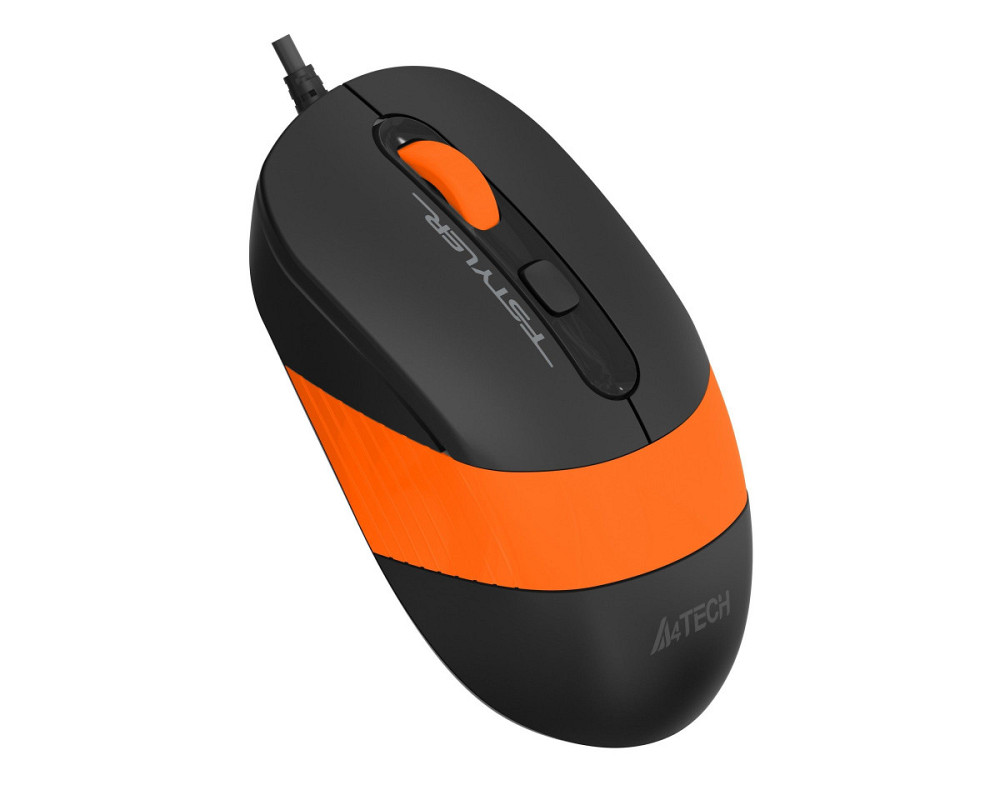Мышь компьютерная проводная A4Tech Fstyler FM10S Black/Orange оранжевая Киев - изображение 2