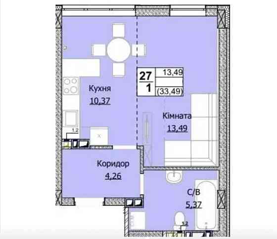 продажа 1-к квартира Киево-Святошинский, Гостомель, 25000 $ Гостомель
