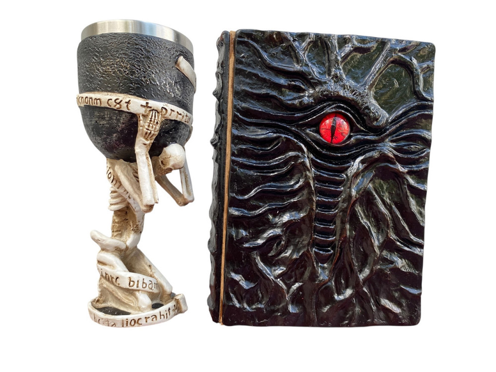 Подарочный набор Бокал 3 Скелет на Колене и Блокнот 3 «Книга, что смотрит в ответ» Київ - зображення 3